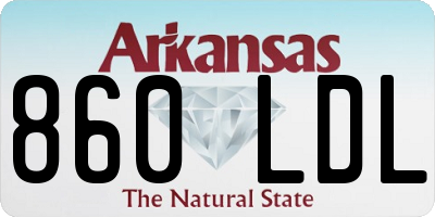 AR license plate 860LDL