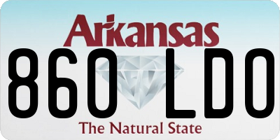 AR license plate 860LDO