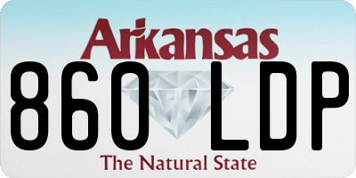 AR license plate 860LDP