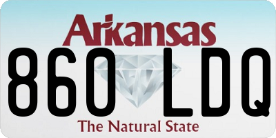 AR license plate 860LDQ