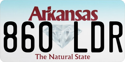 AR license plate 860LDR