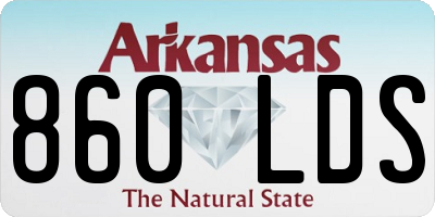 AR license plate 860LDS