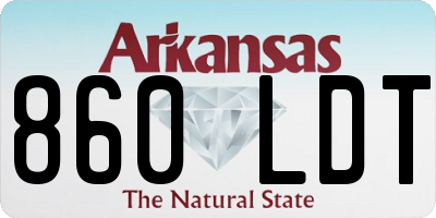 AR license plate 860LDT