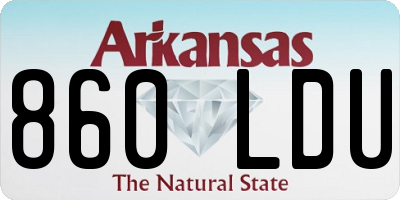 AR license plate 860LDU