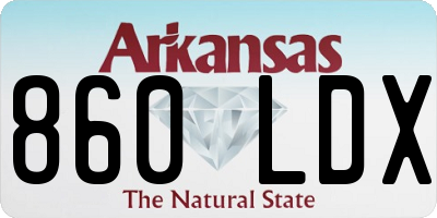 AR license plate 860LDX