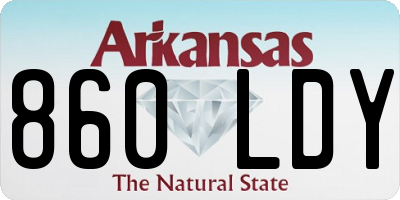 AR license plate 860LDY