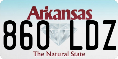AR license plate 860LDZ