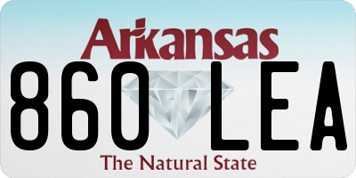 AR license plate 860LEA
