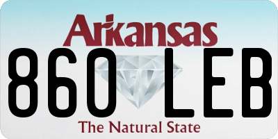 AR license plate 860LEB