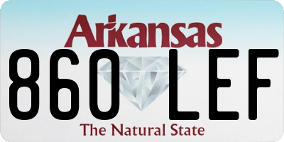 AR license plate 860LEF