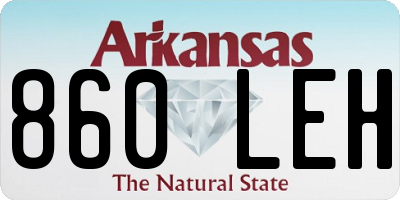 AR license plate 860LEH