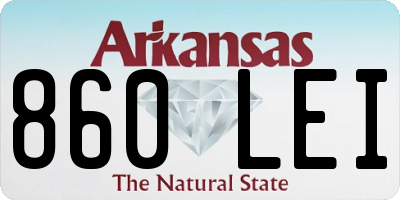 AR license plate 860LEI
