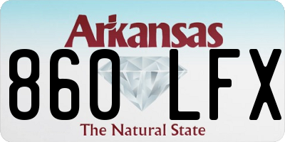 AR license plate 860LFX