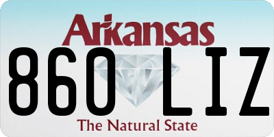AR license plate 860LIZ