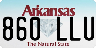 AR license plate 860LLU