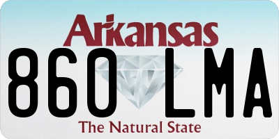 AR license plate 860LMA