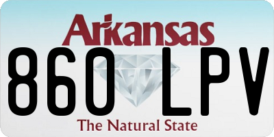 AR license plate 860LPV