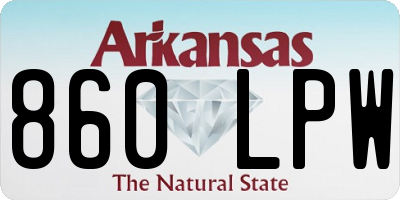 AR license plate 860LPW