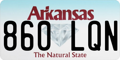 AR license plate 860LQN