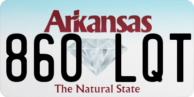 AR license plate 860LQT