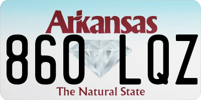 AR license plate 860LQZ