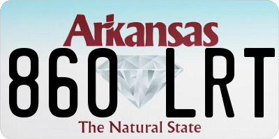 AR license plate 860LRT