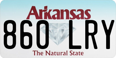 AR license plate 860LRY
