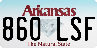 AR license plate 860LSF