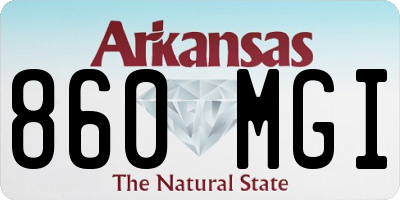 AR license plate 860MGI