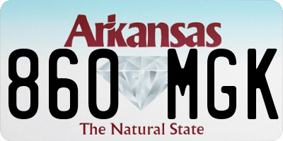 AR license plate 860MGK