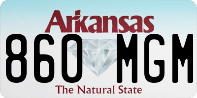 AR license plate 860MGM