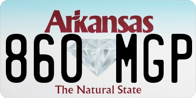 AR license plate 860MGP
