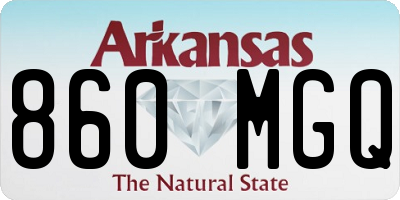 AR license plate 860MGQ