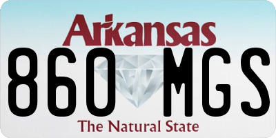 AR license plate 860MGS