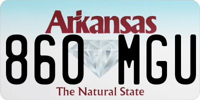 AR license plate 860MGU
