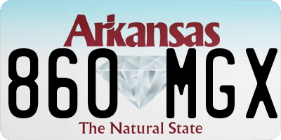 AR license plate 860MGX