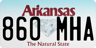 AR license plate 860MHA