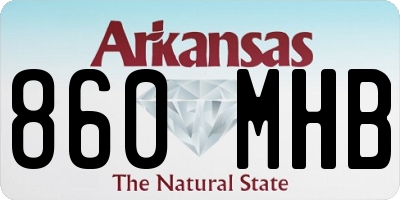 AR license plate 860MHB