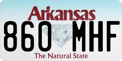 AR license plate 860MHF