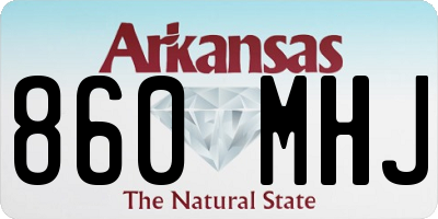 AR license plate 860MHJ