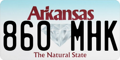 AR license plate 860MHK