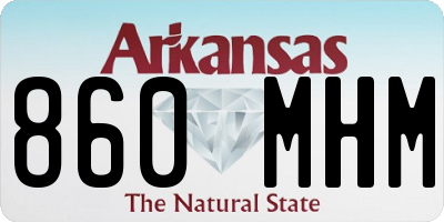 AR license plate 860MHM