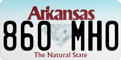 AR license plate 860MHO