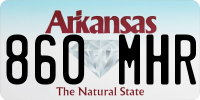 AR license plate 860MHR