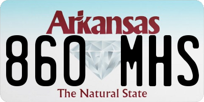 AR license plate 860MHS