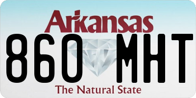 AR license plate 860MHT