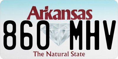 AR license plate 860MHV