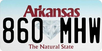AR license plate 860MHW