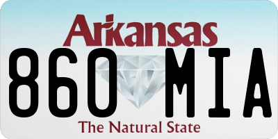 AR license plate 860MIA