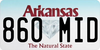 AR license plate 860MID